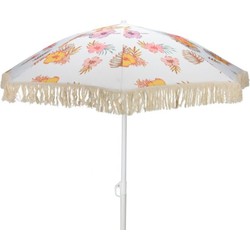 Strandparasol stokparasol Bloemen dia 180 cm - Buitengewoon de Boet