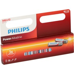 12x Philips AAA LR03 batterijen 1.5 V - Minipenlites AAA batterijen