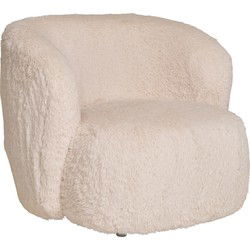 Fauteuil Off White Imitatiebont - Zithoogte 42cm - Setubal