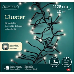 Lumineo Clusterverlichting - warm wit - 1128 leds - 10 m - Kerstverlichting kerstboom