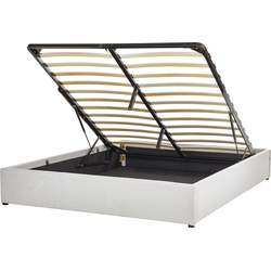 Beliani DINAN - Tweepersoonsbed-Grijs-Polyester