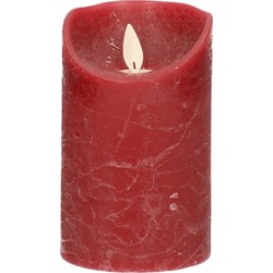 Anna's Collection Led kaars - bordeaux rood - H12,5 x D7,5 cm - wax - LED kaarsen