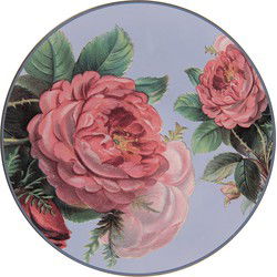 Clayre & Eef Onderbord Blauw Roze Kunststof Bloemen