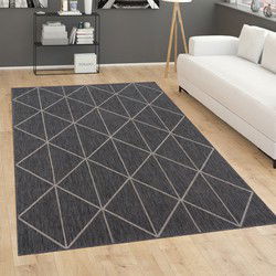 Laagpolig Vloerkleed Modilia - Geo - Antraciet - 200x280 cm