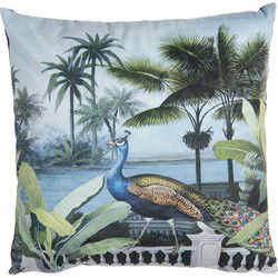 Clayre & Eef Sierkussen Blauw Synthetisch Pauw
