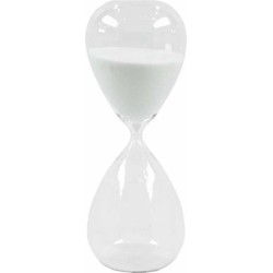 Woondecoratie zandloper wit zand 20 cm - Zandlopers