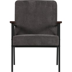 WOOOD Sally Fauteuil - Polyester - Antraciet - 87x65x82