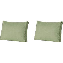 Madison -  Lounge Rugkussen Basic green - Ca. 43x73 cm - Set van 2