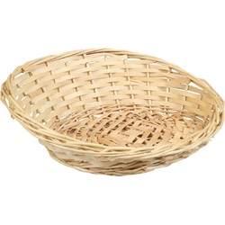 Broodmand ovaal - 24 x 29 x 12 cm - mandje rotan/riet - broodmand