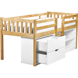 Beliani SUSVILLE - Kinderbed-Lichte houtkleur-Rubberhout