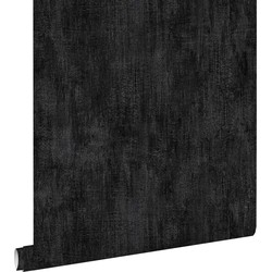 ESTAhome behang geschilderd effect zwart - 53 cm x 10,05 m - 127640