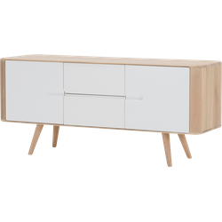 Ena sideboard houten dressoir whitewash - 135 cm