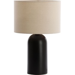 Tafellamp Evin - Linnen/Zwart - 30x30x47cm