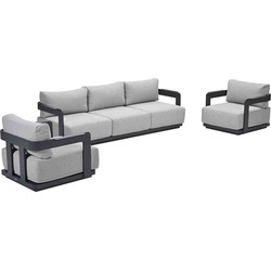 Garden Impressions Imperia loungeset 3-delig - donker grijs