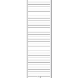 Badkamerradiator Sahara 600x1800 mm Wit recht met middenaansluiting