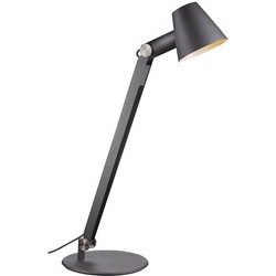 Bureaulamp zwart of grijs E27 flexibel 750mm hoog