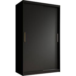 Meubella - Kledingkast Mandalin - Zwart - 120 cm