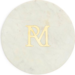RM Monogram Marble Candle Plateau