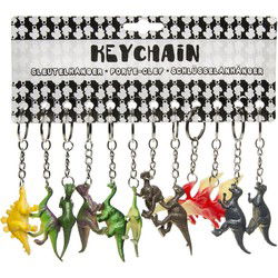 Decopatent 48 STUKS Dinosaurus 3D Sleutelhangers - Dino - Speelgoed Traktatie Uitdeelcadeautjes voor kinderen - Uitdeelcadeaus