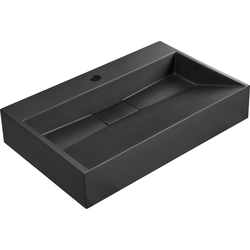 Beliani QUENKO - Wastafel-Zwart-Mineraalgietwerk