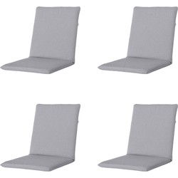 Madison -  Stapelstoelkussen Manchester light grey - Ca. 97x49 cm - Set van 4