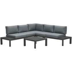 Garden Impressions Adelaide lounge set 4delig carbon black mystic grey