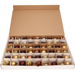 3x Kerstversiering opbergen dozen met deksel voor 6 cm Kerstballen - Kerstballen opbergboxen