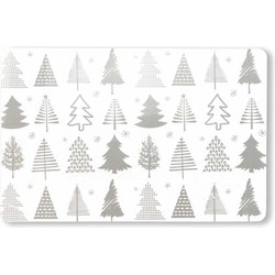 Unique Living - Placemat Xmas Tree 30x45cm Silver