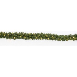 Alaskan Pine guirlande slinger 270 x 20 cm met warm LED kerstboom