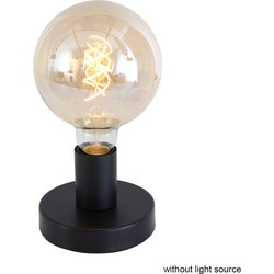 Mexlite tafellamp Minimalics - zwart - metaal - 12 cm - E27 fitting - 2703ZW