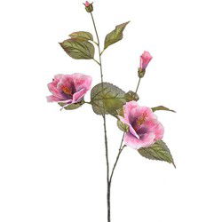 Kunstbloem hibiscus pink, 100 cm
