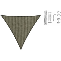 Shadow Comfort driehoek 3,5x4x4,5m Desert  Storm mket Bevestigingsset