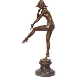 BRONZEN SCULPTUUR VAN EEN HARLEKIJN