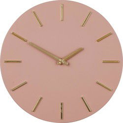 Mica Decorations Klok Brixen - 35x4x35 cm - Aluminium - Bruin