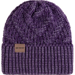 Knit Factory Sally Gebreide Muts Dames - Big Beanie - Purple/Violet - One Size - Grof gebreid