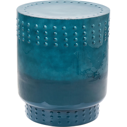 Beliani ABRA - Bijzettafel-Blauw-IJzer