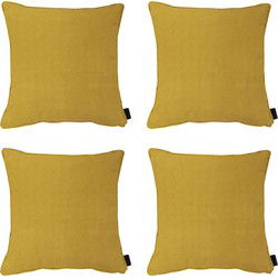 Madison -  Sierkussen Panama mustard - Ca. 45x45 cm - Set van 4