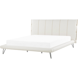 BETIN  - Tweepersoonsbed - Crème - 180 x 200 cm - Kunstleer