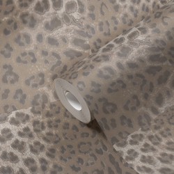 Livingwalls behang panterprint grijs, wit en bruin - 53 cm x 10,05 m - AS-385232