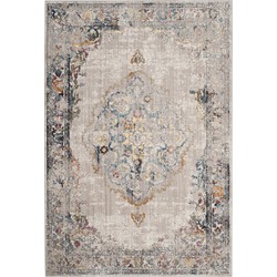 Safavieh Trendy New Transitional Indoor Geweven Gebiedstapijt, Bristol Collection, BTL343, in Licht Grijs & Blauw, 91 X 152 cm