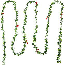 Clayre & Eef Kerstslinger Guirlande set van 12 Groen Kunststof