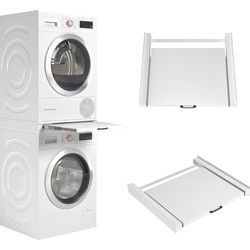 Tussenstuk wasmachine & droger Wit - Universeel