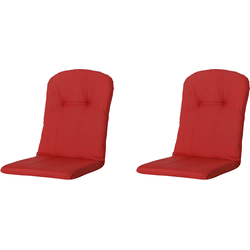 Madison Kussen - Kuip Hoog - Basic Red - 45x96 - Rood - 2 Stuks