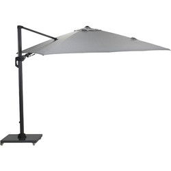 Hawaii Deluxe parasol - 300x300 cm - carbon black - royal grijs
