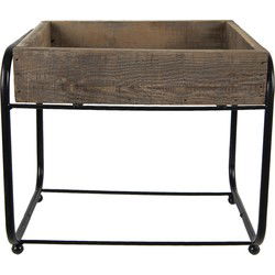 Clayre & Eef Plantentafeltje Bruin Hout