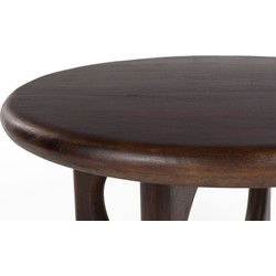 Housecraft Living Jani Salontafel Rond 60 cm Mangohout Bruin donker