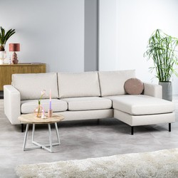 3-zits hoekbank chaise longue Merle stof links/rechts