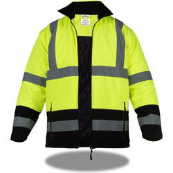 Rodopi® Winterjas Veiligheidsjas Reflecterend - Geel/Zwart - maat M