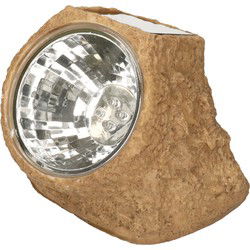 Pro Garden Grondspot - solar - tuinverlichting - steen - 12 cm - Grondspotjes