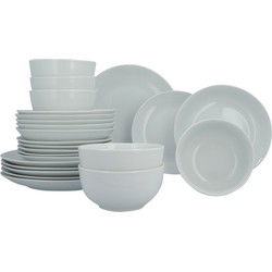 Luzzo® Servies-set 24-delig Wit – Voor 6 Personen – Vaatwasserbestendig
